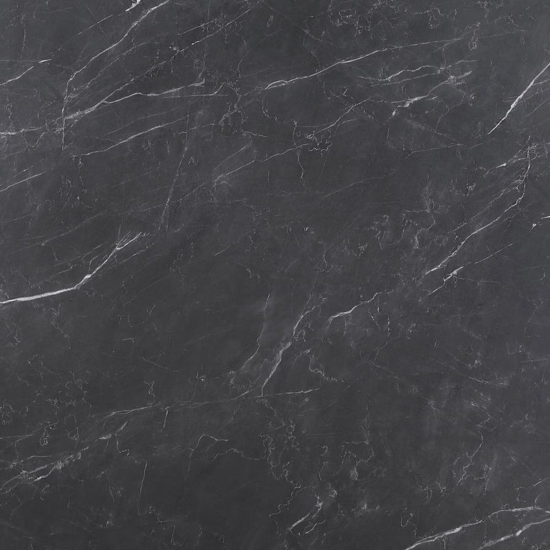 Camden - Round Faux Marble Top Dining Table - Black