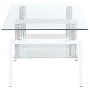 Dyer - 1-Shelf Rectangular Glass Top Table