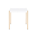 Otrac - End Table - White & Gold