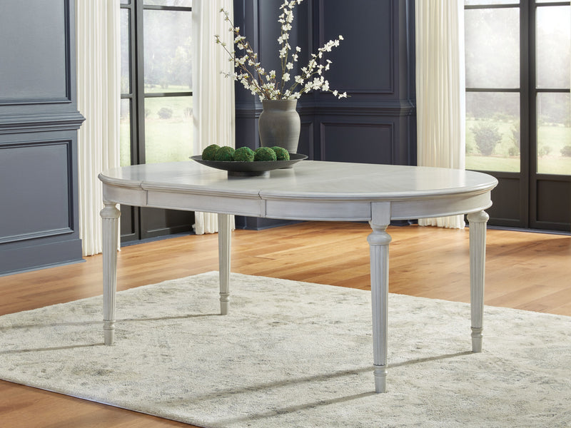 Montelaine - Oval Dining Room Extension Table - Antique White