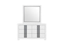 Optimus - 4 Piece Bedroom Set (King Bed, Dresser, Mirror, Nightstand) - White