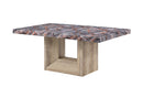 D02 - 5 Piece Dining Room Set (Dining Table, 4 Chairs) - Lava / Natural