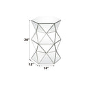 Dominic - 20" Pedestal Stand - Mirrored