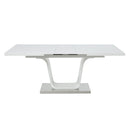 Kamaile - Dining Table With Leaf - White High Gloss