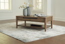 Roanhowe - Rectangular Cocktail Table - Brown