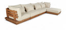 Mirella - 5 Piece Water Resistant Fabric Upholstered Outdoor Patio Modular Sectional