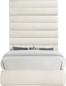 Adam - Boucle Fabric Bed With 89" Headboard