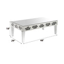 Noralie - 48" X 29" Coffee Table - Mirrored & Faux Diamonds