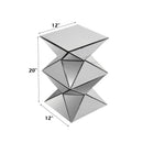 Dominic - 20"H Pedestal Stand - Mirrored