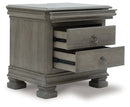 Lexorne - Three Drawer Night Stand - Gray