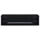 Deiter - 79" TV Stand Fireplace Media Console - Black