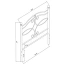 Callie - Metal Twin Open Frame Headboard - Matte Black