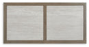 Rainier Ranch - Rectangle Dining Table With Umbrella Option - Brown / Beige