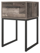 Neilsville - One Drawer Night Stand - Black / Gray