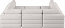 Beckham - 6 Piece Modular U-Shaped Armless Sectional