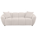 Destino - Chenille Upholstered Splayed Arm Sofa - Greige