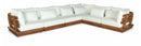 Mirella - 6 Piece Water Resistant Fabric Upholstered Outdoor Patio Modular Sectional