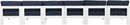 Nizuc - Outdoor Patio 6 Seat Armless Modular Sofa With White Frame