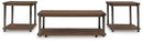 Trindwick - Occasional Table Set (Set of 3) - Brown / Gun Metal