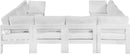 Nizuc - Outdoor Patio 8 Piece Modular Sectional With White Frame