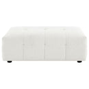 Everly - Boucle Upholstered Rectangular Ottoman - White