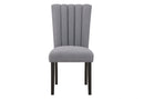 D02DT-BLK+D8685DC-GRY - Dining Table And Four Dining Chairs - Black / Gray