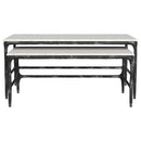 Ebby - 2 Piece Genuine Marble Top Nesting Coffee Tables - White