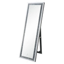 Noralie - 60" Floor Mirror With LED - Mirrored & Faux Diamonds