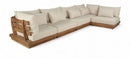 Mirella - 5 Piece Water Resistant Fabric Upholstered Outdoor Patio Modular Sectional