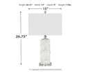 Malise - Alabaster Table Lamp  - White