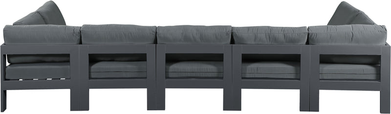 Nizuc - Outdoor Patio 7 Piece Modular Sectional With Gray Frame