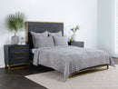 Bari - Velvet Quilt - Gray