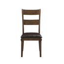 Nabirye - Side Chair (Set of 2) - Esspresso Synthetic Leather & Dark Oak