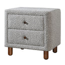Cleo - Nightstand - Gray Boucle