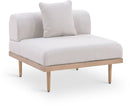 Laguna - Resilient Water Resistant Fabric Upholstered Outdoor Patio Modular Armless Chair