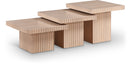 Spencer - Oak Veneer 3 Piece Coffee Tabl