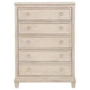 Pembroke - 5-Drawer Chest Of Drawers - Washed Oak