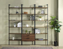 Owens - 3 Piece Wall Mounted Bookshelf Set - Walnut