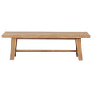 Middleton - Wood Backless Dining Bench Natural - Brown