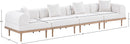 Laguna - 4 Piece Resilient Water Resistant Fabric 142" Upholstered Outdoor Patio Modular Sofa