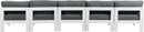 Nizuc - Outdoor Patio 5 Seat Modular Armless Sofa With White Frame