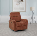 Adler - Upholstered Power Swivel Glider Recliner