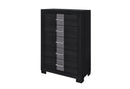 Optimus - 5 Piece King Bedroom Set - Black