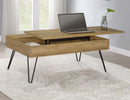 Fanning - Engineered Wood Lift Top Coffee Table - Golden Oak