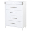 Gracemont - 5-Drawer Bedroom Chest Of Drawers - White