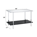 Angwin - Console Table - Mirrored, Faux Marble Top & Chrome