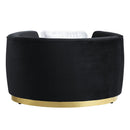 Achelle - Chair With Pillow - Black Velvet