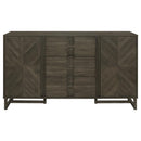 Kelly - 3-Drawer Storage Dining Sideboard Buffet - Dark Gray