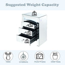 Nysa - Accent Table With LED - Mirrored & Faux Crystals