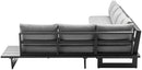 Maldives - 5 Piece Water Resistant Outdoor Patio Modular Sectional With Gray Base